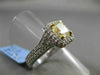 ESTATE 1.89CT GIA FANCY YELLOW DIAMOND 18KT WHITE GOLD HALO ENGAGEMENT RING