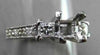 ESTATE .50CT DIAMOND 14KT WHITE GOLD 3 STONE SEMI MOUNT ENGAGEMENT RING #22429