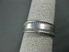 ESTATE WIDE 14KT WHITE GOLD FILIGREE DOUBLE ROPE DESIGN MENS WEDDING RING #1316