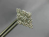 ESTATE LARGE 1.40CT DIAMOND 14K WHITE GOLD 3D GEOMETRIC CLIP ON EARRINGS #26549