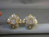 ESTATE LARGE SQUARE 4.80CT DIAMOND PRINCESS CUT 14K YELLOW GOLD CLIP EARRINGS