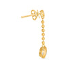 1.15CT DIAMOND 14K YELLOW GOLD ROUND DOUBLE SOLITAIRE BEZEL FUN HANGING EARRINGS
