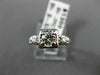 ANTIQUE .40CT OLD MINE DIAMOND 14KT WHITE GOLD 3D FISHTAIL ENGAGEMENT RING #9522