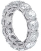 EXTRA LARGE 9.30CT DIAMOND PLATINUM 3D ROUND SHARED PRONG CLASSIC ETERNITY RING