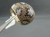 ESTATE LARGE 5.10CTW MULTI COLOR DIAMOND 18KT ROSE GOLD COCKTAIL RING AMAZING!!