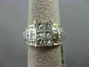ESTATE LARGE 2.15CT ROUND & PRINCESS DIAMOND 14KT GOLD 3D ENGAGEMENT RING #21530