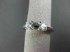 ESTATE .44CT DIAMOND 14KT WHITE GOLD 3 STONE SEMI MOUNT ENGAGEMENT RING #22464