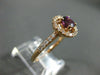 ESTATE .91CT DIAMOND & AAA PURPLE GARNET 18KT ROSE GOLD 3D HALO ENGAGEMENT RING