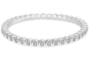 2.60CT DIAMOND 14KT WHITE GOLD 3D ROUND BEZEL STRETCHABLE CUFF TENNIS BRACELET