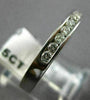 ESTATE WIDE .35CT DIAMOND 14K WHITE GOLD 8 STONE CHANNEL ANNIVERSARY RING #22943