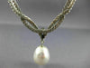 ESTATE .10CT DIAMOND & AAA SOUTH SEA PEARL 18KT WHITE GOLD FLAT NECKLACE #16480
