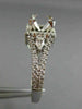 ESTATE WIDE .50CT DIAMOND 14KT WHITE GOLD SQUARE HALO SEMI MOUNT ENGAGEMENT RING