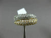 ESTATE WIDE 2CT DIAMOND 14K WHITE & YELLOW GOLD MULTI ROW PAVE DOUBLE LOVE RING