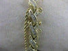 ANTIQUE 1.75CT DIAMOND 14K YELLOW GOLD TWIST BRACELET 6MM WIDE 7.50" INCH #18694