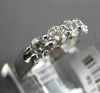 ESTATE LARGE 1.05CT DIAMOND 14K WHITE GOLD 5 STONE SHARED PRONG ANNIVERSARY RING