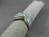 ESTATE WIDE .18CT ROUND DIAMOND 14KT WHITE GOLD 3D CRISS CROSS LOVE KNOT RING