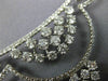 ESTATE LARGE 8.91CT DIAMOND & AAA SAPPHIRE 18K WHITE GOLD SEMI ETERNITY NECKLACE