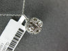 ESTATE .32CT DIAMOND 14KT WHITE GOLD FILIGREE CIRCULAR BALL FLOATING FUN PENDANT