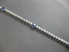 2.69CT DIAMOND & AAA SAPPHIRE 14K WHITE GOLD 3D CLASSIC ETERNITY TENNIS BRACELET