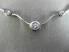 ESTATE 1.44CT DIAMOND 14K WHITE GOLD SOLITAIRE ETOILE BY THE YARD NECKLACE #2044