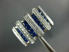 LARGE 1.62CT DIAMOND & AAA SAPPHIRE 18KT WHITE GOLD PRINCESS & ROUND RING #2136
