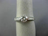 ESTATE .90CT DIAMOND 14KT WHITE GOLD 3D FILIGREE CLASSIC ENGAGEMENT RING #22179