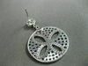 ESTATE LARGE 3.03CT DIAMOND SAPPHIRE & EMERALD 14KT WHITE GOLD FLOWER EARRINGS