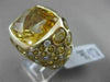 ESTATE LARGE 23.08CTW DIAMOND & AAA YELLOW TOPAZ 14KT YELLOW GOLD ETOILE RING