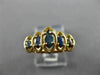 ANTIQUE 1.60CT SAPPHIRE 14KT YELLOW GOLD GRADUATING MARQUISE PYRAMID RING #22654