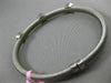 ESTATE .60CT DIAMOND 14KT WHITE GOLD 3D CIRCULAR MESH FLEXIBLE BANGLE BRACELET