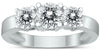 1.5CT DIAMOND 14KT WHITE GOLD 3D CLASSIC ROUND 3 STONE PAST PRESENT FUTURE RING