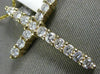 ESTATE LARGE .70CT DIAMOND 14KT YELLOW GOLD 3D CLASSIC CROSS FLOATING PENDANT