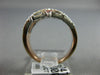ESTATE .69CT DIAMOND 14KT WHITE & ROSE GOLD 3D MULTI ROW CRISS CROSS FUN RING