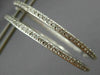 ESTATE 1.42CT ROUND DIAMOND 14KT WHITE GOLD 3D INSIDE OUT HOOP EARRINGS #18562