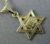ESTATE 14KT YELLOW GOLD 3D HANDCRAFTED CLASSIC STAR OF DAVID ZION PENDANT #26160