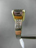 ESTATE 4.95CT DIAMOND & AAA SMOKY QUARTZ 14K 2 TONE GOLD ENGAGEMENT RING #2280