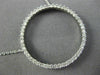 ESTATE LARGE .25CT DIAMOND 14KT WHITE GOLD CLASSIC CIRCLE OF LIFE LOVE NECKLACE