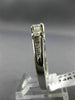 ESTATE 1.0CT DIAMOND 14K WHITE GOLD 3D PAST PRESENT FUTURE ENGAGEMENT RING 22133