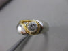 ANTIQUE ART DECO EURO MINE DIAMOND 14KT WHITE GOLD COCKTAIL FILIGREE RING #21489