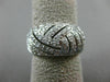 ESTATE WIDE .50CT DIAMOND 18K WHITE GOLD 3D CRISS CROSS WEDDING ANNIVERSARY RING