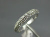 ESTATE .35CT DIAMOND 14K WHITE GOLD 2 ROW FILIGREE WEDDING ANNIVERSARY RING 1209
