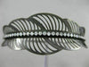 ESTATE 1.25CT DIAMOND 14KT BLACK GOLD 3D MULTI LEAF HANDCRAFTED BANGLE BRACELET