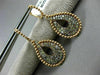 LARGE 2.24CT MULTI COLOR DIAMOND 18K ROSE GOLD BEADED TEAR DROP HANGING EARRINGS