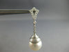LARGE .90CT DIAMOND & AAA SOUTH SEA PEARL 18K WHITE GOLD 3D CHANDELIER EARRINGS