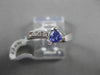 ESTATE .48CT DIAMOND & AAA TANZANITE 14KT WHITE GOLD TRILLION FUN COCKTAIL RING