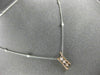 ESTATE .70CT WHITE & PINK DIAMOND 18KT WHITE & ROSE GOLD 3D THREE STONE PENDANT