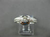 ESTATE WIDE .62CT ROUND DIAMOND 14K WHITE GOLD SEMI BEZEL FRIENDSHIP RING #11011