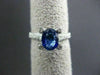 ESTATE WIDE 2.08CT DIAMOND & AAA SAPPHIRE 18K WHITE GOLD ENGAGEMENT RING AMAZING