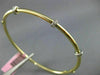 ESTATE .30CT DIAMOND 14K WHITE & YELLOW GOLD PAST PRESENT FUTURE BANGLE BRACELET