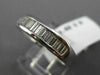 ESTATE .62CT BAGUETTE DIAMOND 14KT WHITE GOLD 3D SEMI ETERNITY ANNIVERSARY RING